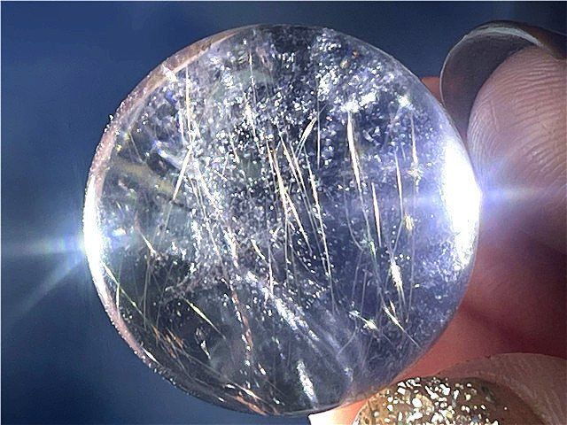 AAA級天然ゴールドルチルクォーツ丸玉B88P1/91P12A - メルカリ