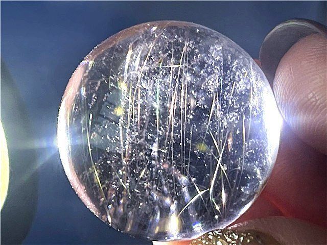 AAA級天然ゴールドルチルクォーツ丸玉B88P1/91P12A - メルカリ