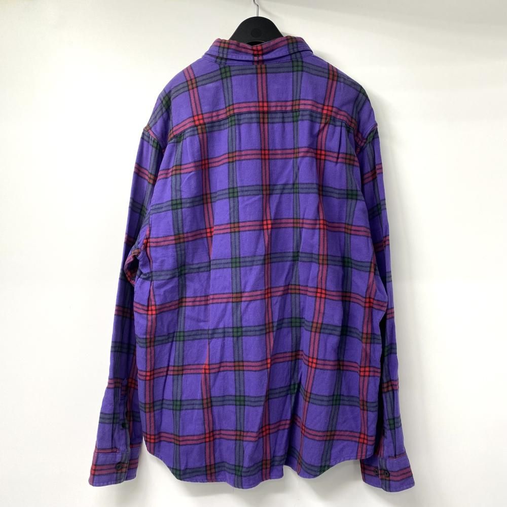 Supreme Tartan Flannel Shirt パープル サイズXL ネルシャツ シュプリーム 17