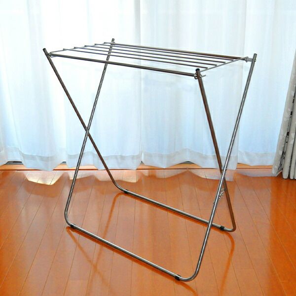 ランドリーテーブル 洗濯物干し 物干し 室内干し 部屋干し ステンレス 折りたたみ コンパクト 洗濯物 タオル バスタオル ランドリースタンド 省スペース 洗濯用品 OKI 00006 JP