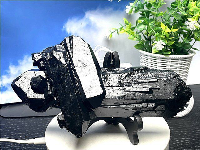 1030gAAA級【魔除け】◇天然モリオン(黒水晶）クラスターB88C6/166C19A