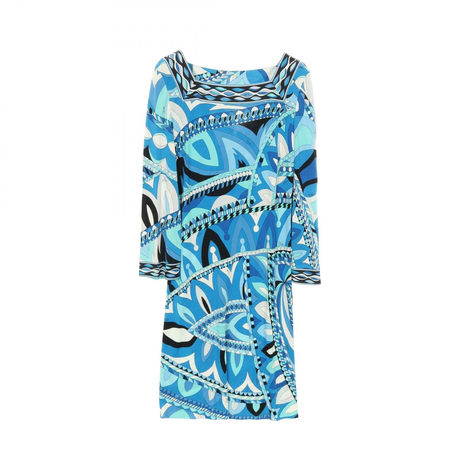 エミリオプッチ Emilio Pucci ワンピース ブルー系 レーヨン