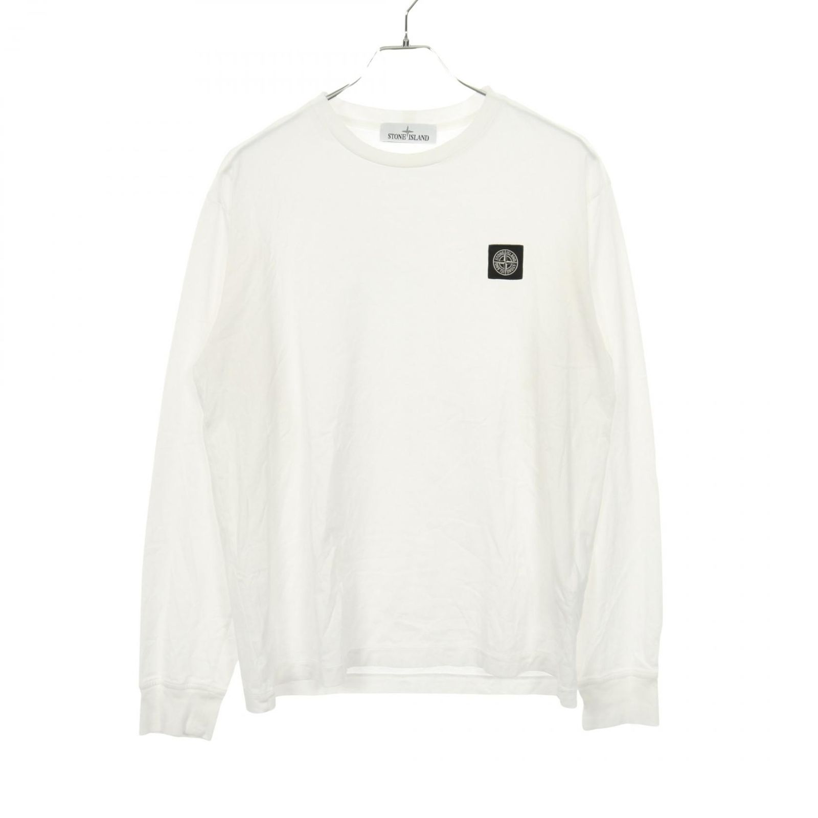 STONE  ホワイト 長袖カットソー（中古） ストーンアイランド STONE ISLAND カットソー コットン Tシャツ メンズ