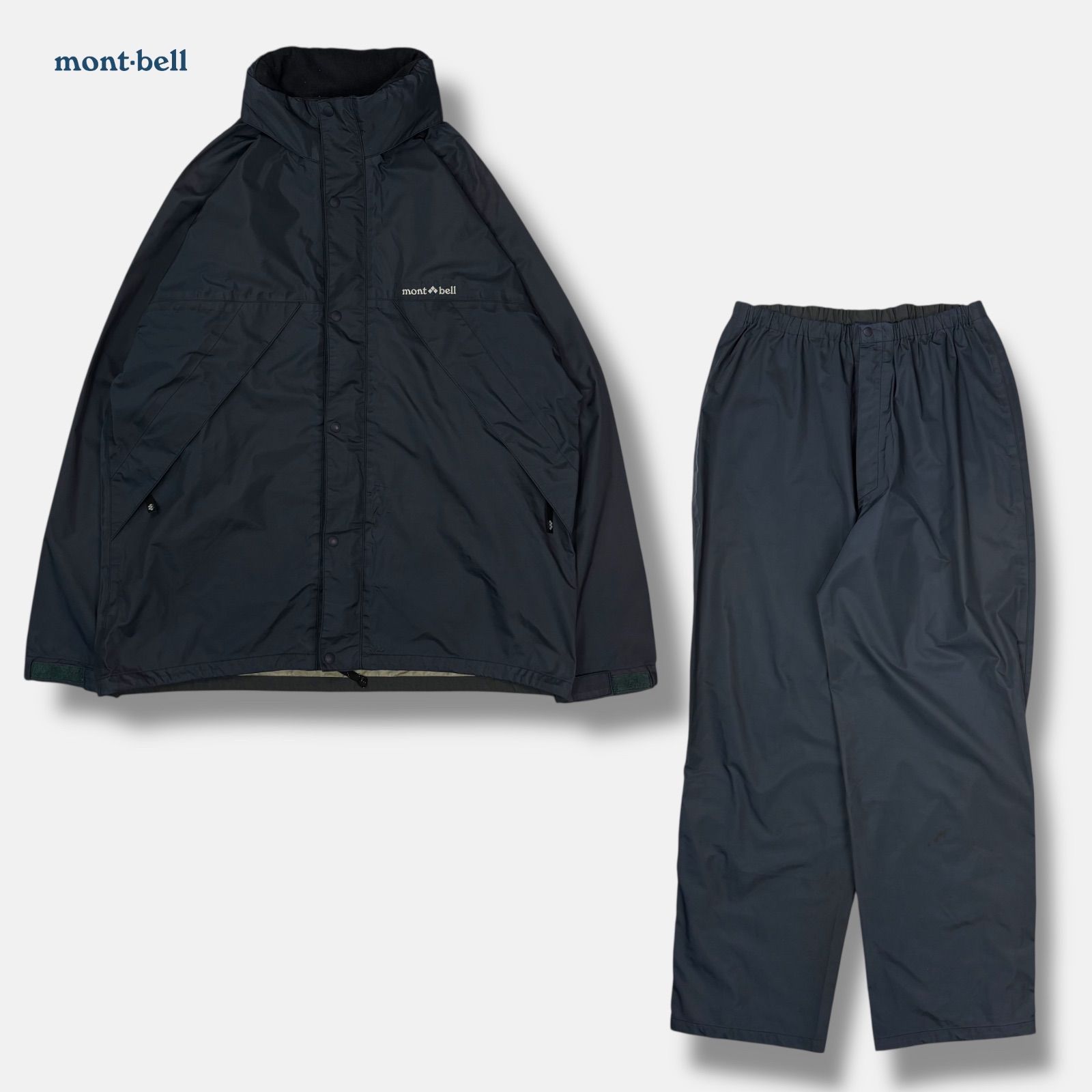 mont bell GORE TEX レインダンサー セットアップ ネイビー XL