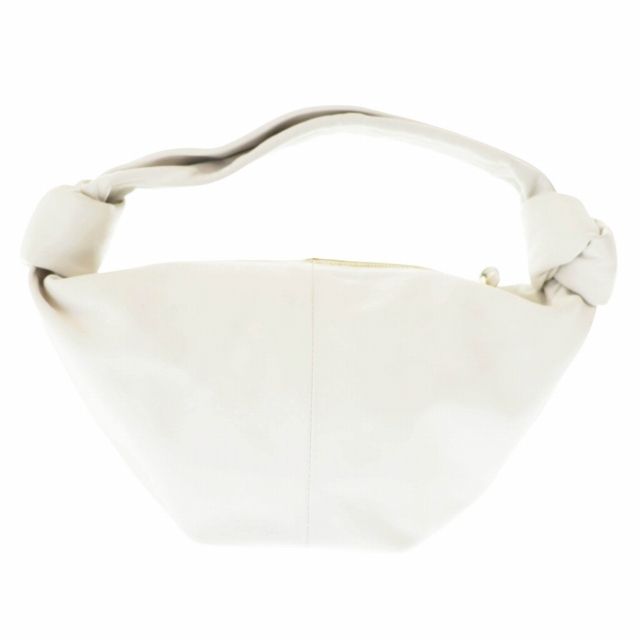ホワイト ダブルノット　バッグ　ボッテガ ボッテガ・ヴェネタ BOTTEGA VENETA ダブルノット ホワイト レザー