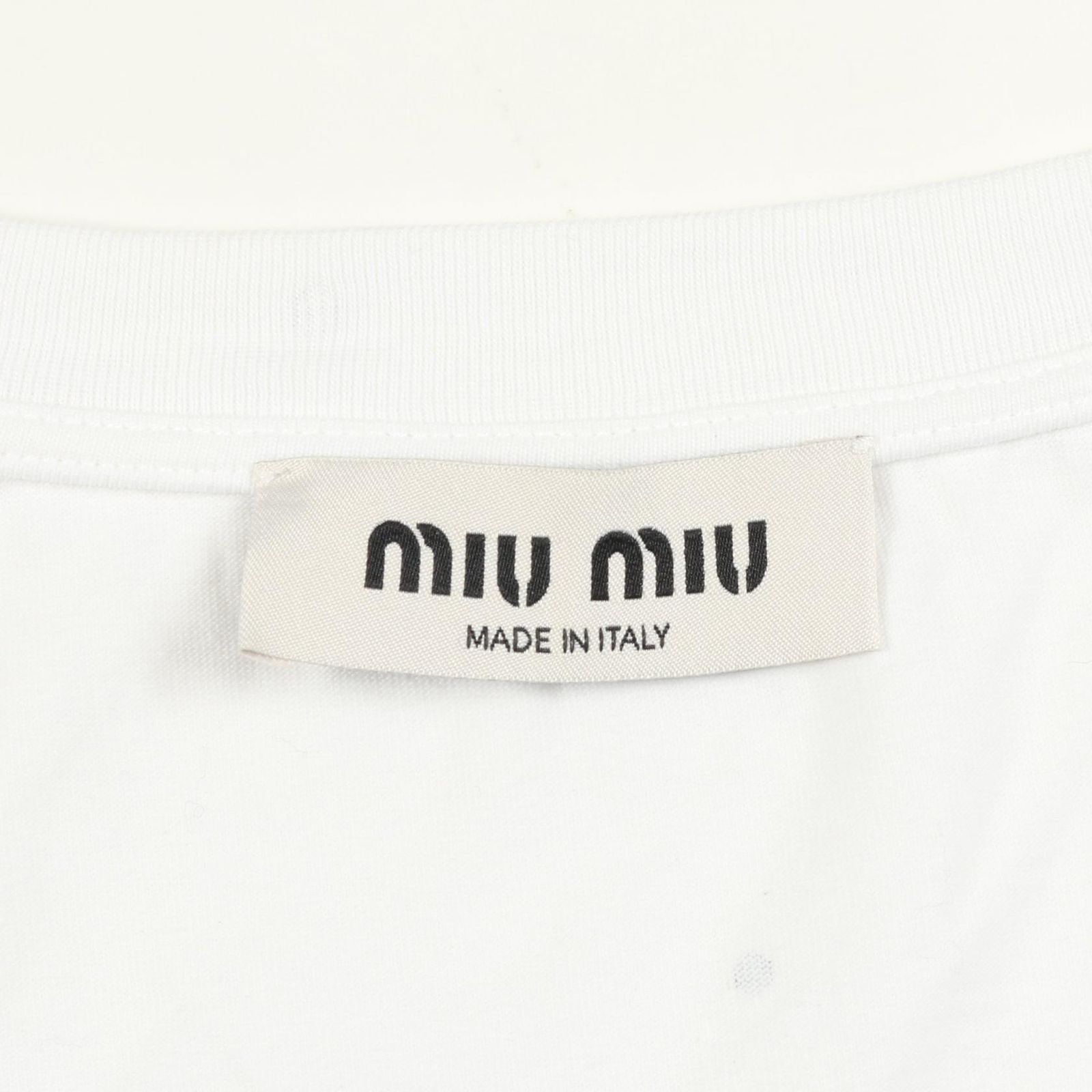 ミュウ ミュウ Miu Miu タンクトップ ホワイト コットン トップス