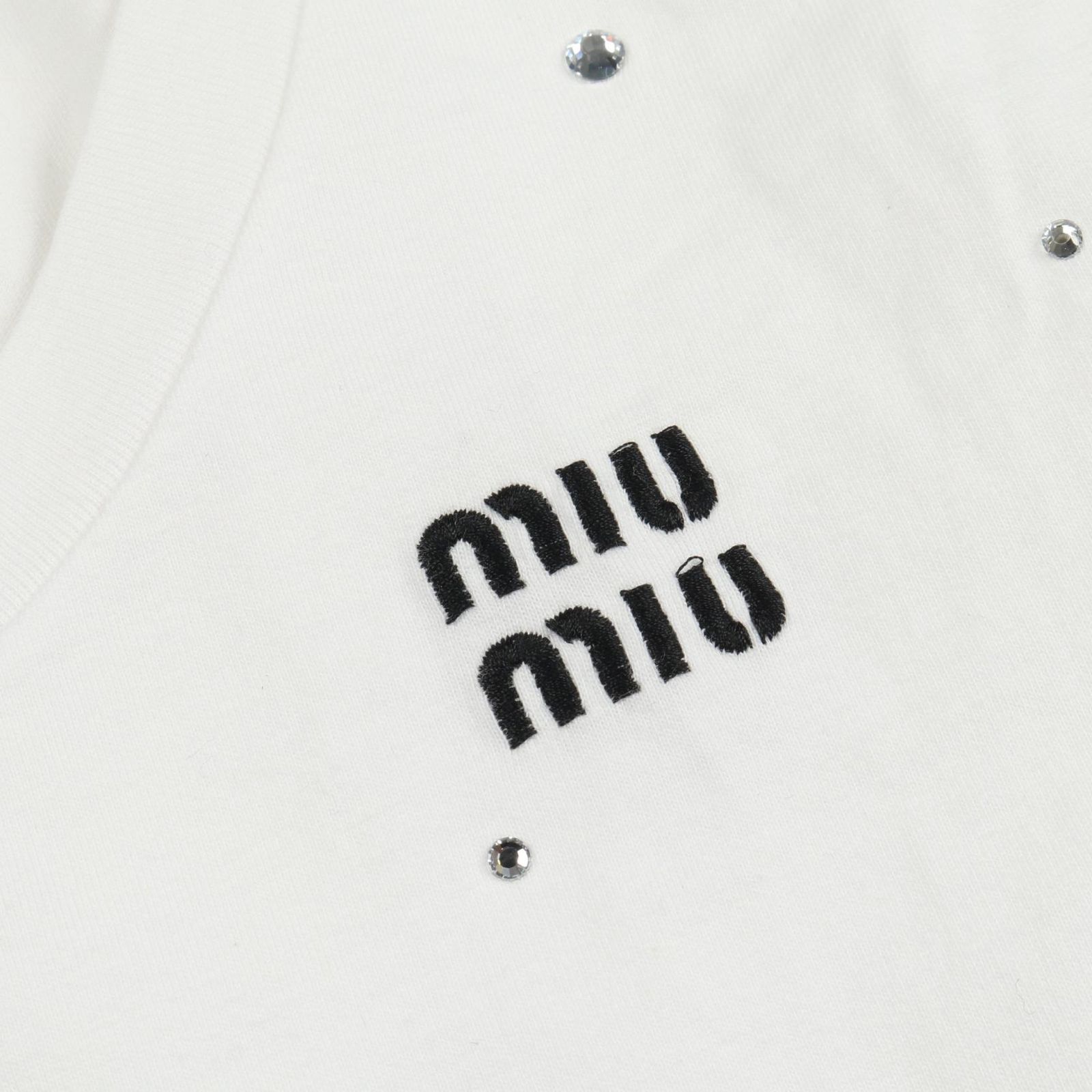 ミュウ ミュウ Miu Miu タンクトップ ホワイト コットン トップス
