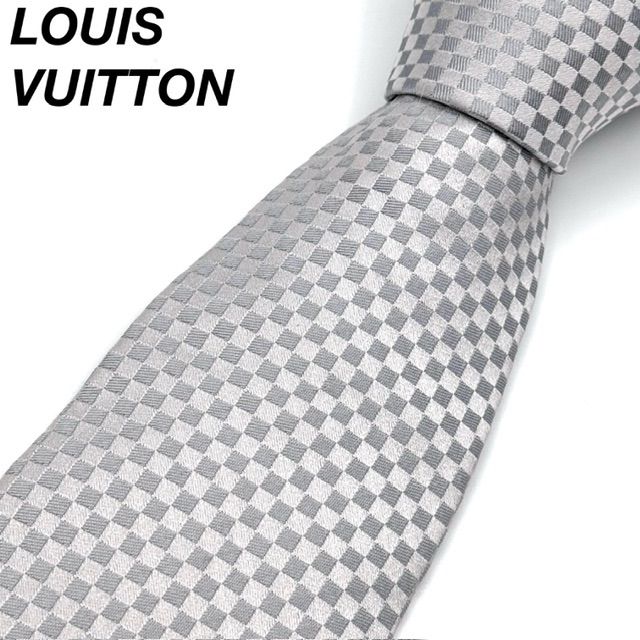 ✨未使用✨新品クラス✨ルイヴィトン　マイクロダミエ　即完売シルバー　ネクタイ ルイヴィトン マイクロ ダミエ シルバー 銀色 ネクタイ - メルカリ