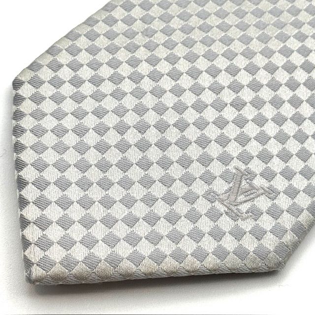 ルイヴィトン マイクロ ダミエ シルバー 銀色 ネクタイ - メルカリ