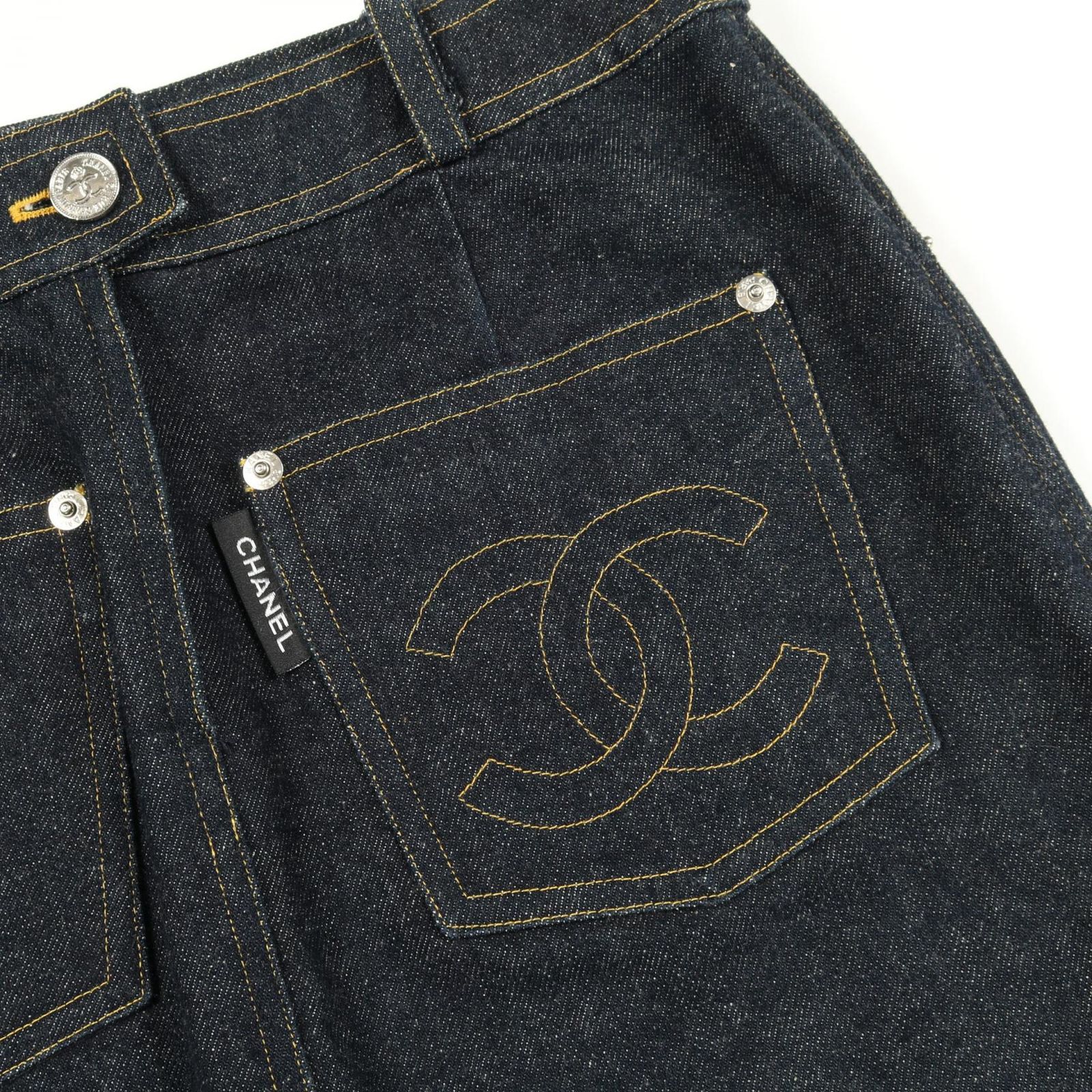 シャネル CHANEL スカート ココマーク P07055V04732 インディゴブルー