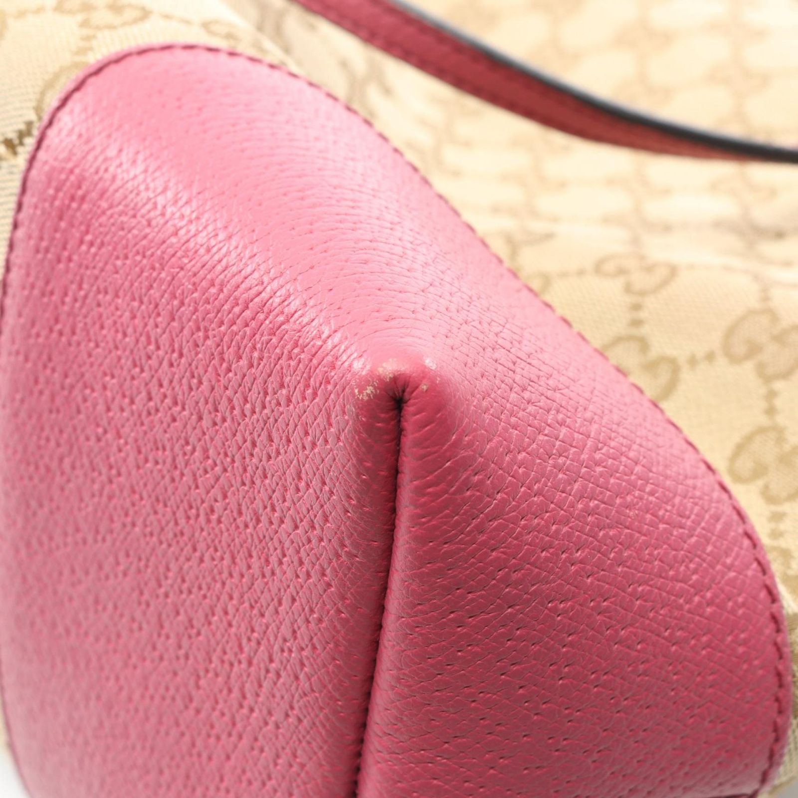 GUCCI グッチ　ハンドバッグ　GGキャンバス　レザー　ピンク グッチ GUCCI ハンドバッグ ブリー GGキャンバス 353120 ベージュ