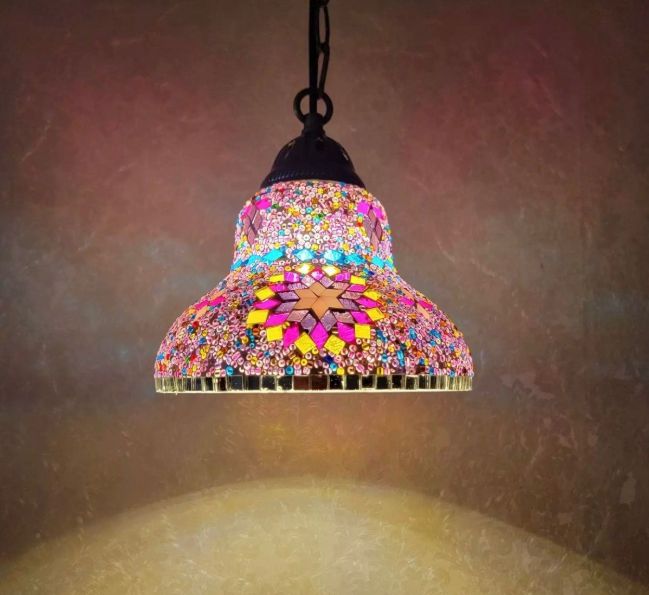 トルコランプ モザイクランプ 天井照明 カラフル エキゾチック - メルカリ
