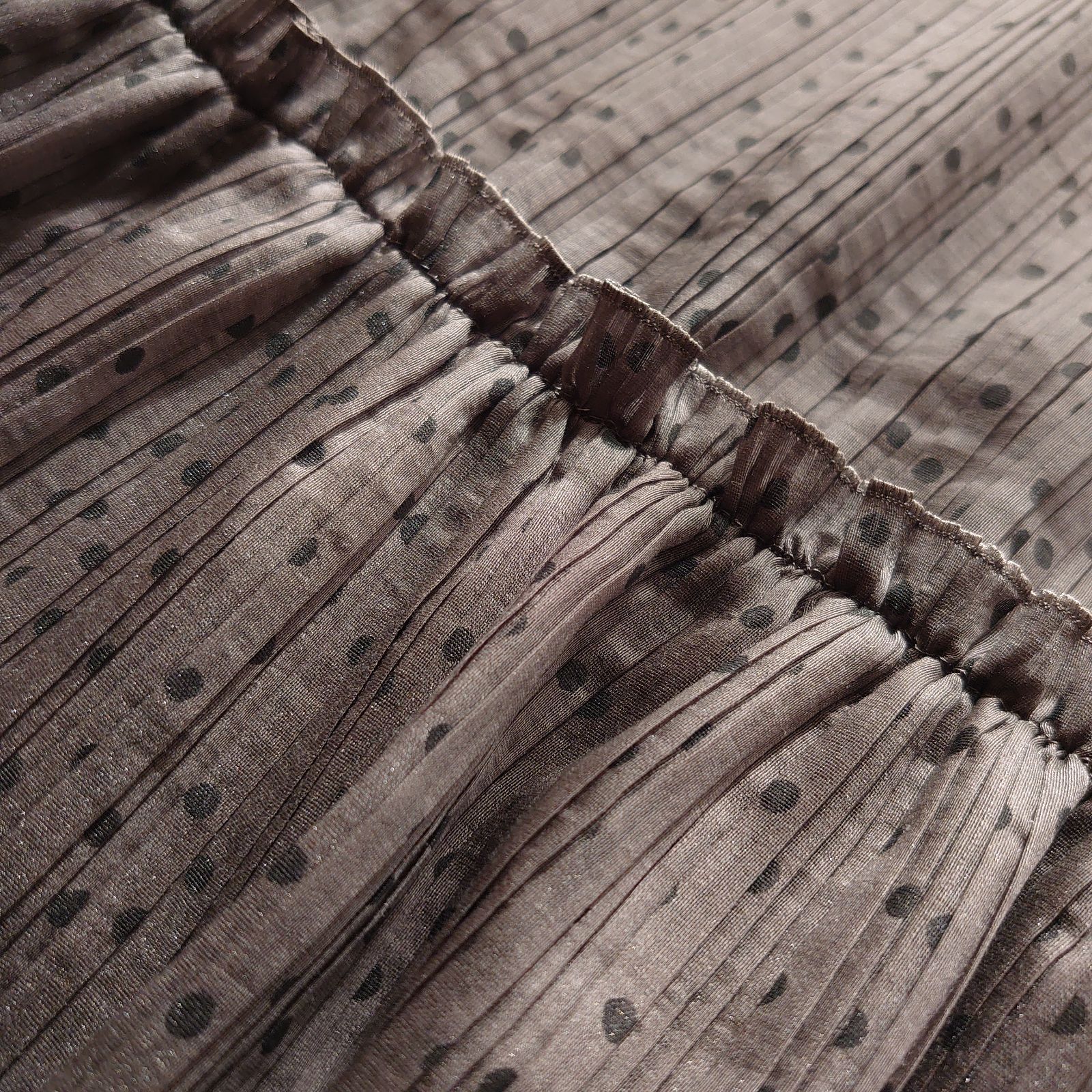 21SS 定価9.7万 レリアン プリーツドットワンピース ロング S - メルカリ 