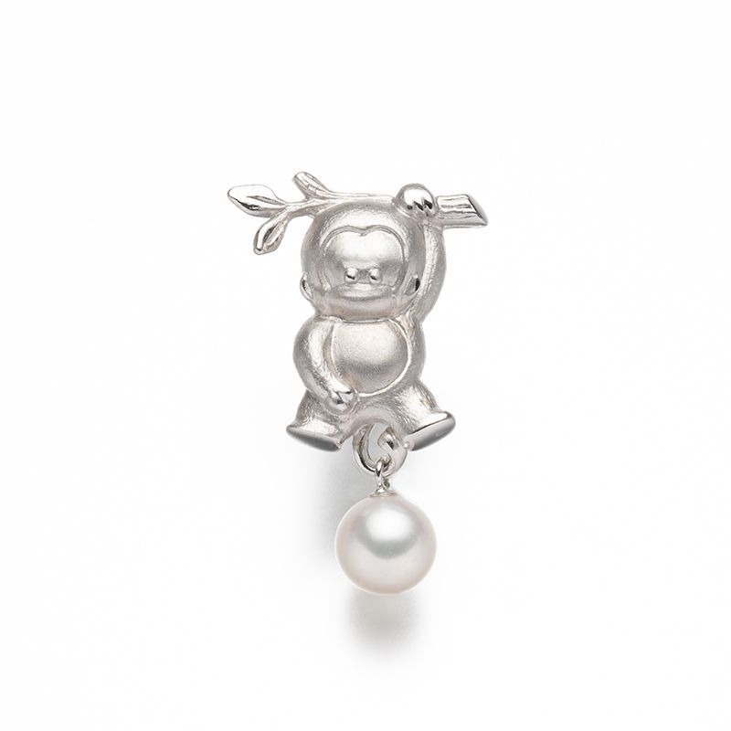 アコヤパールピンブローチ モンキー2 7 5 mm 真珠 パール 冠婚葬祭 ギフト