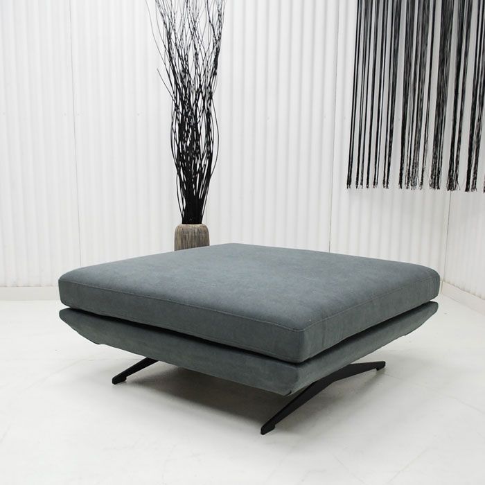 アウトレット 現品限り 一部 大 １台 正方形 ワイドオットマン ホテルライク グレー １メートル ファブリック 250909 rh 1925 1 p