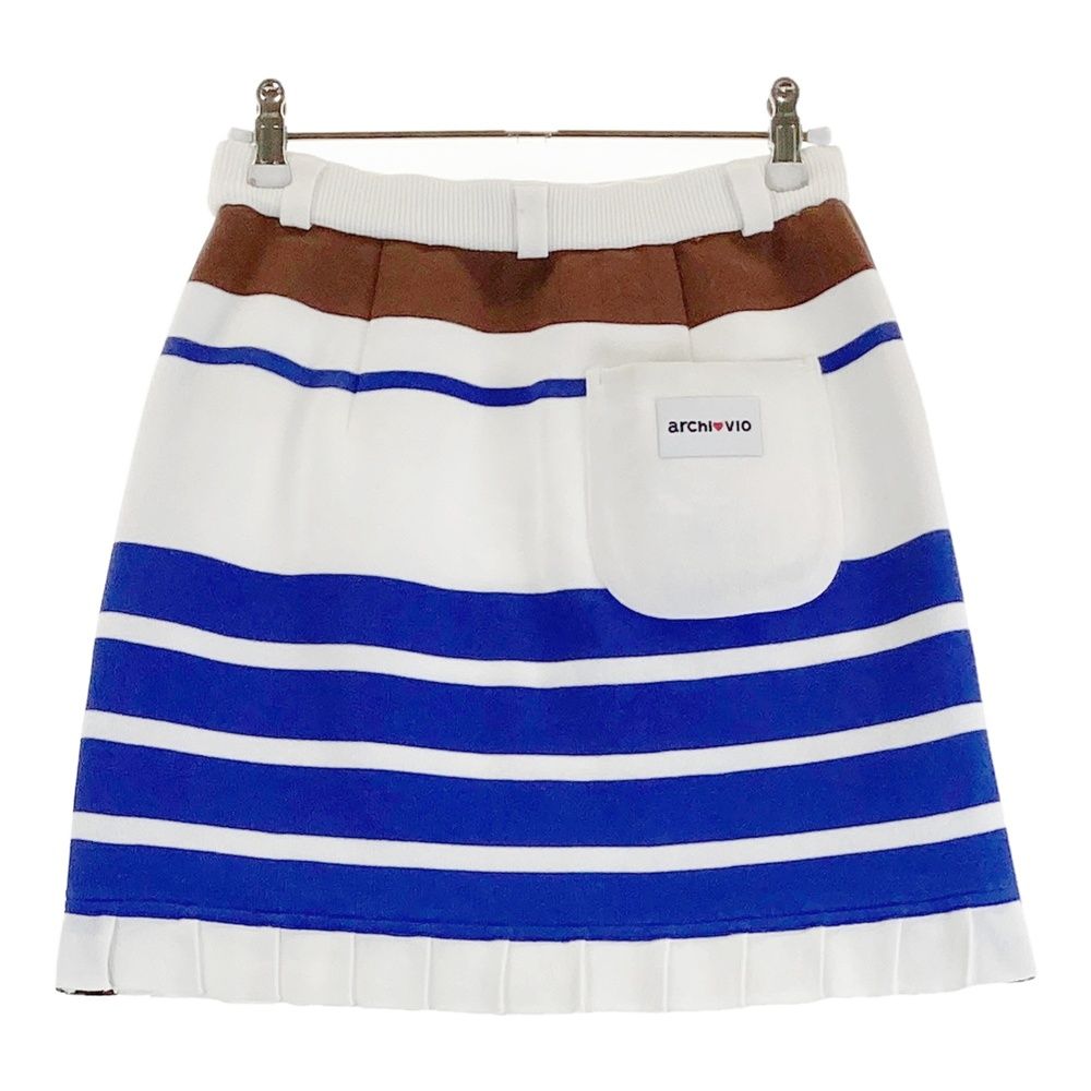 サイズ：36 ARCHIVIO アルチビオ ; ニット プリーツスカート ボーダー