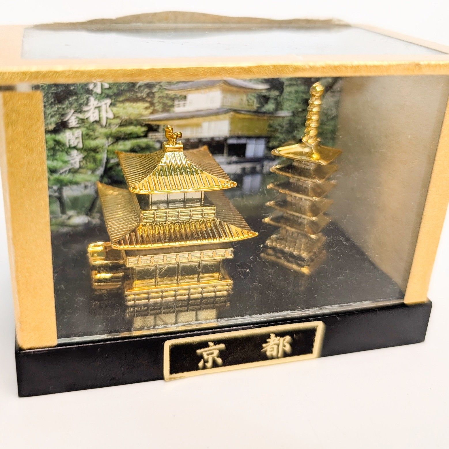 京都 金閣寺 五重の塔 KYOTO ミニチュア 置き物 インテリア ゴールド