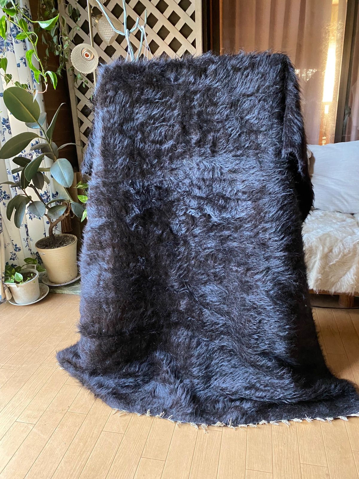 究 のヴィンテージ 大変 な黒山羊のモヘアだけを使ったシイルトバッタニイェ127 190大判アンゴラヤギの中でも特に な黒い山羊 トルコシイ だから実現の価格 最高のものをリーズナブルに シイルトバッタ で