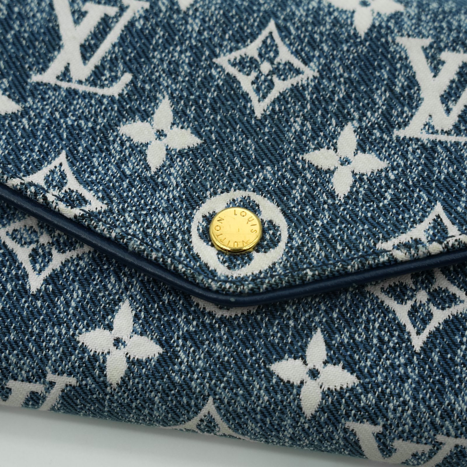 極美品】Louis Vuitton ルイヴィトン モノグラム デニム ジャガード