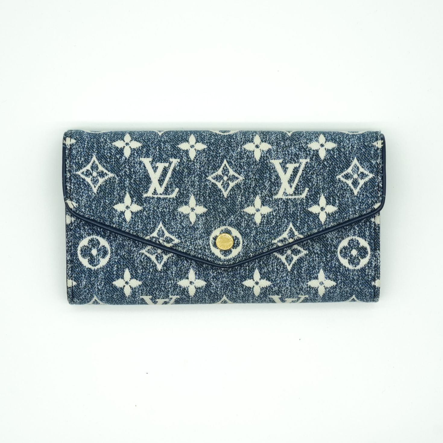 【最高峰美品】ルイヴィトン モノグラム ジャガード デニム ポルトフォイユ サラ 極美品】Louis Vuitton ルイヴィトン モノグラム デニム ジャガード