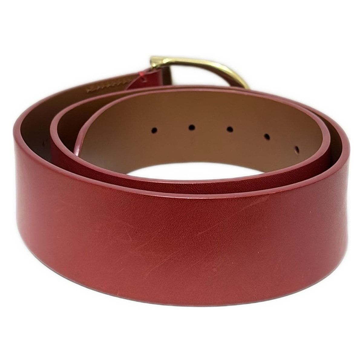 RalphLauren ラルフローレン ベルト L レッド ゴールド レザー