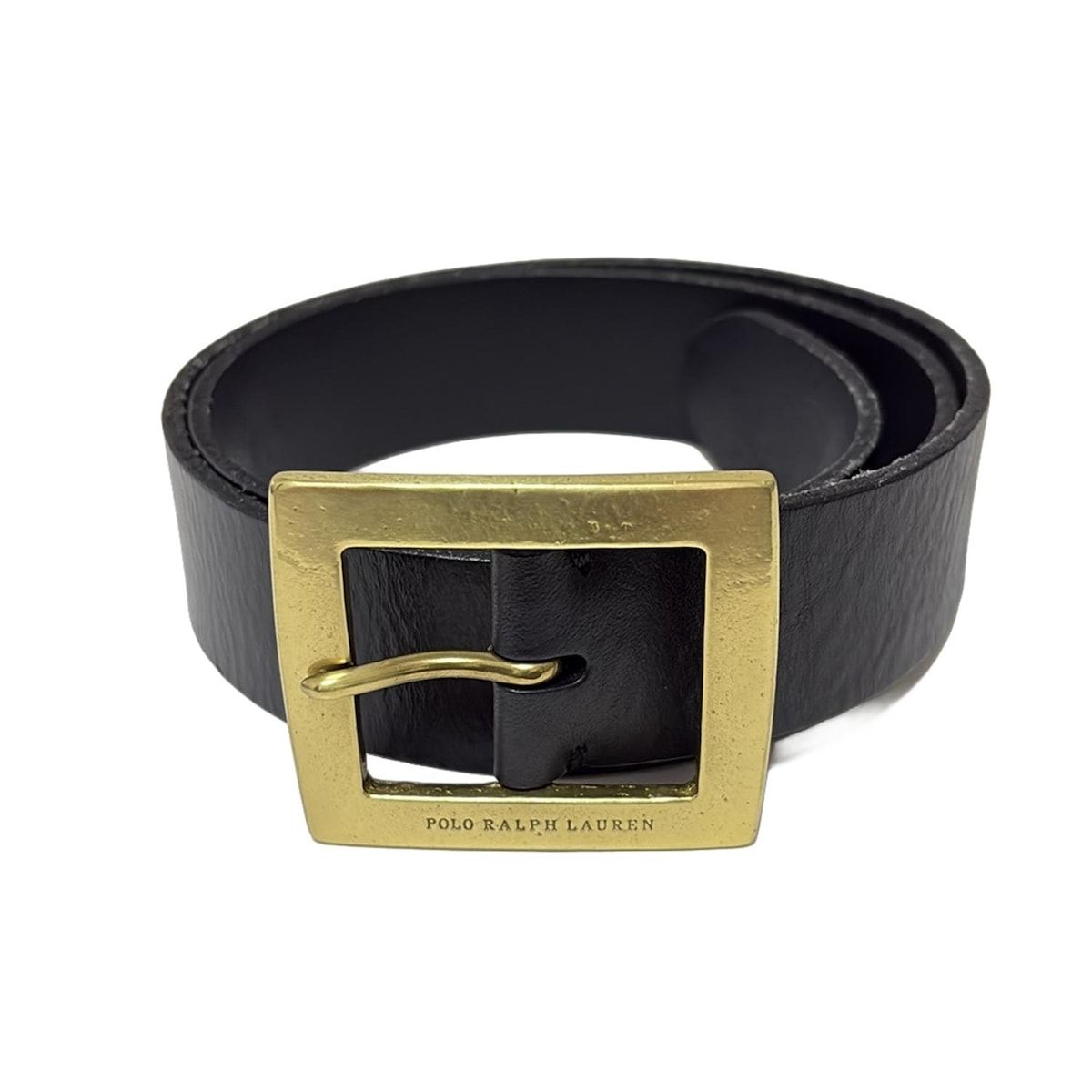 POLObyRalphLauren ポロラルフローレン ベルト S - 黒×ゴールド レザー