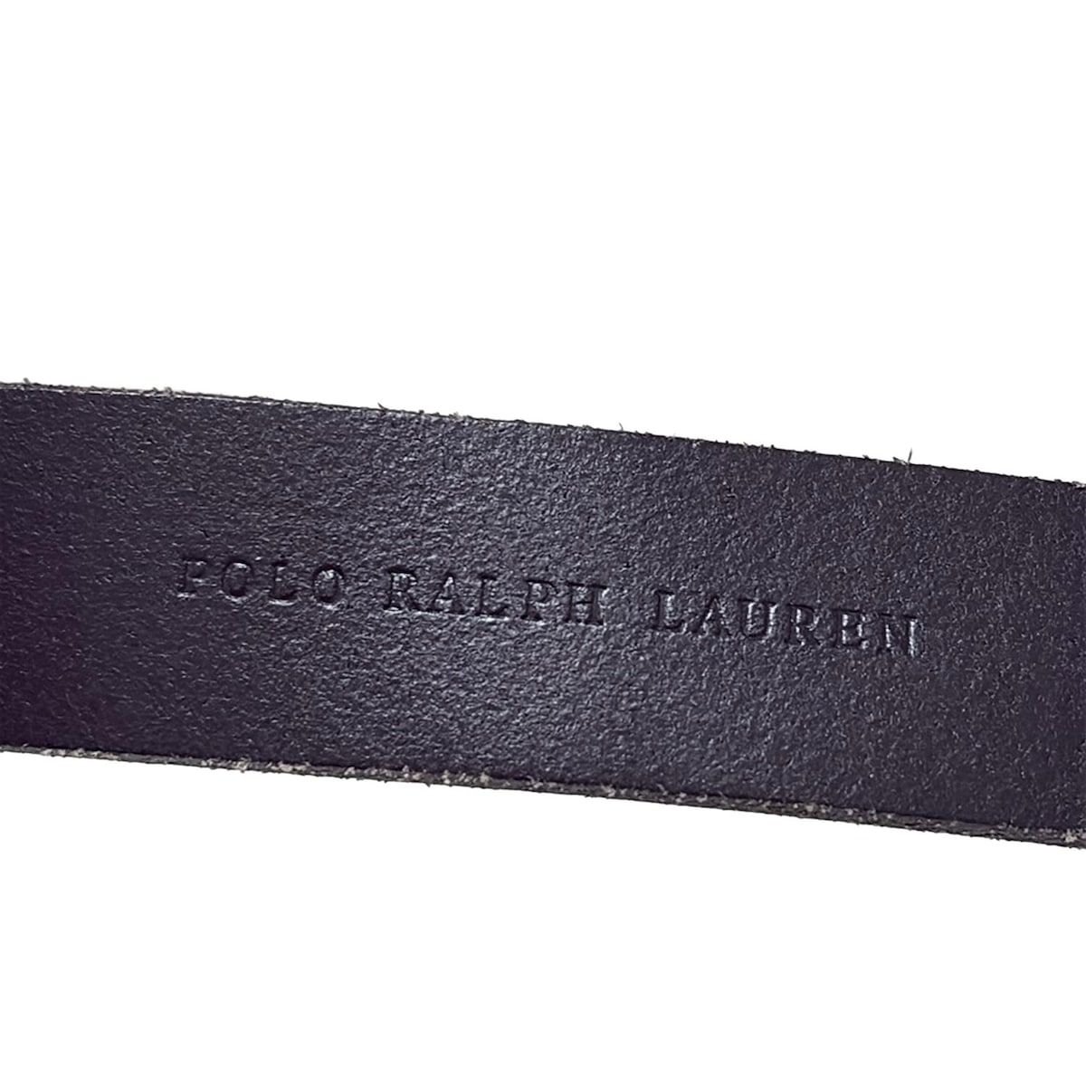  POLObyRalphLauren ポロラルフローレン ベルト S 黒 ゴールド レザー ベルト 小物