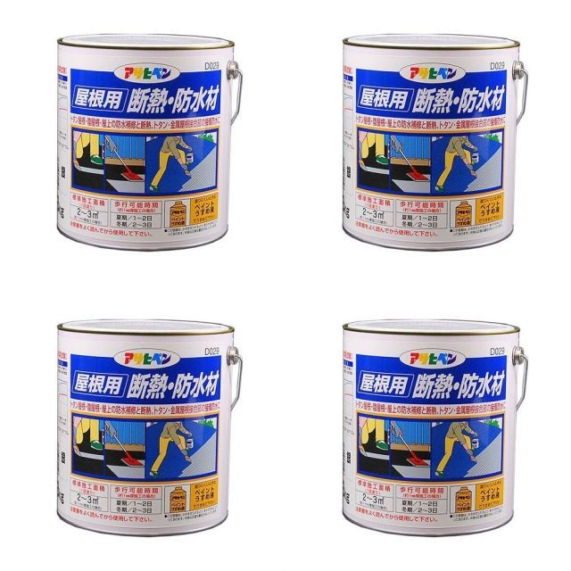 アサヒペン 屋根 屋上用防水Ｄ０２７ ３ＫＧ 黒 セット