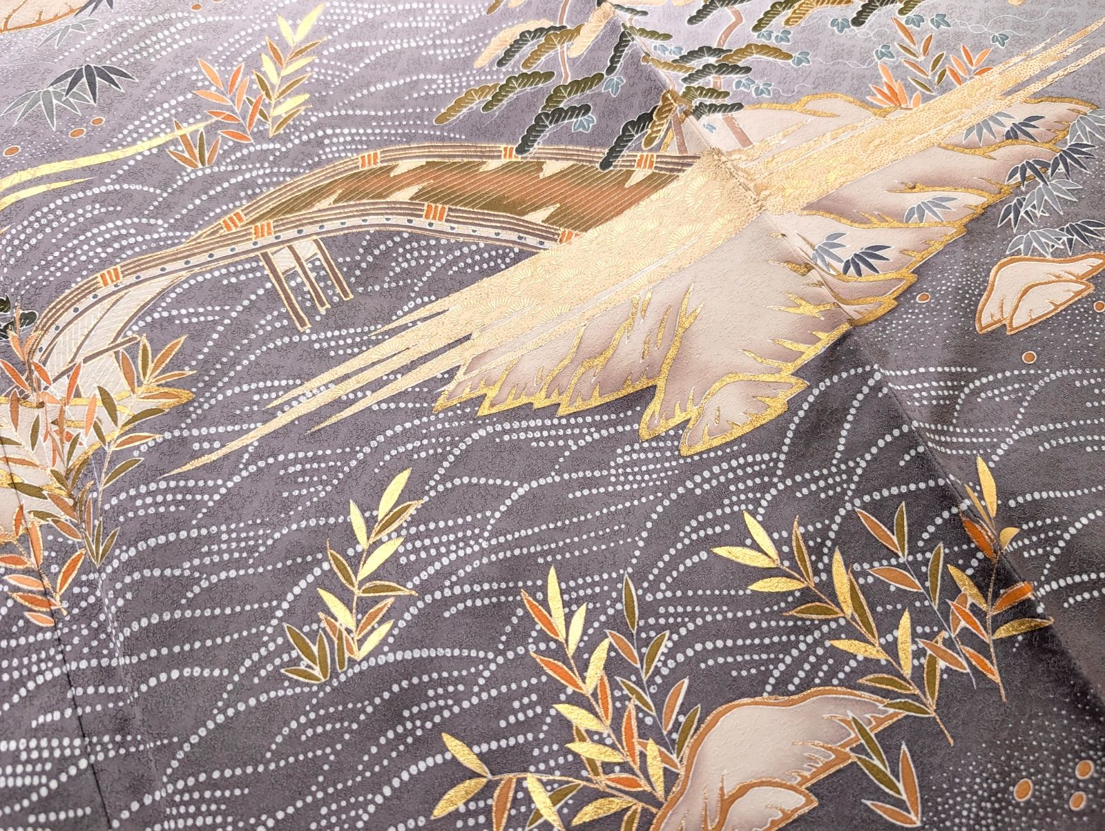 美品 逸品 上品 金彩 一つ紋 正絹 色留袖 比翼無し K1061 - メルカリ