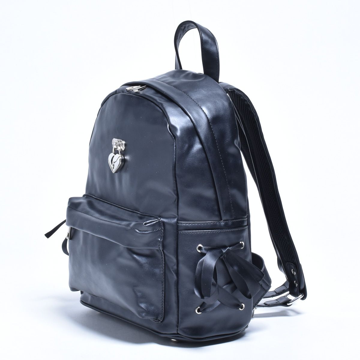 【新品・未使用】 リュック レディース リュックサック おしゃれ かわいい シンプル 地雷系 量産系 ホスト 甘ロリ ロリータ 多機能 量産型 ミニリュック 姫系 大容量 女の子 リボン レースアップ 鞄 バッグ バック ブラック 黒 MDB-001-MR