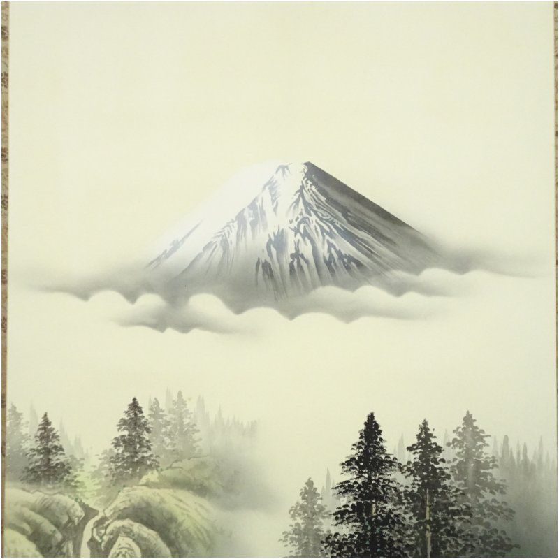 掛け軸 池田陽山 大三元 絹本 希少 軸装 茶道具 掛軸 美品 です。 池田陽山 大三元 彩色山水 肉筆絹本掛軸（共箱） 掛け軸 床の間 書