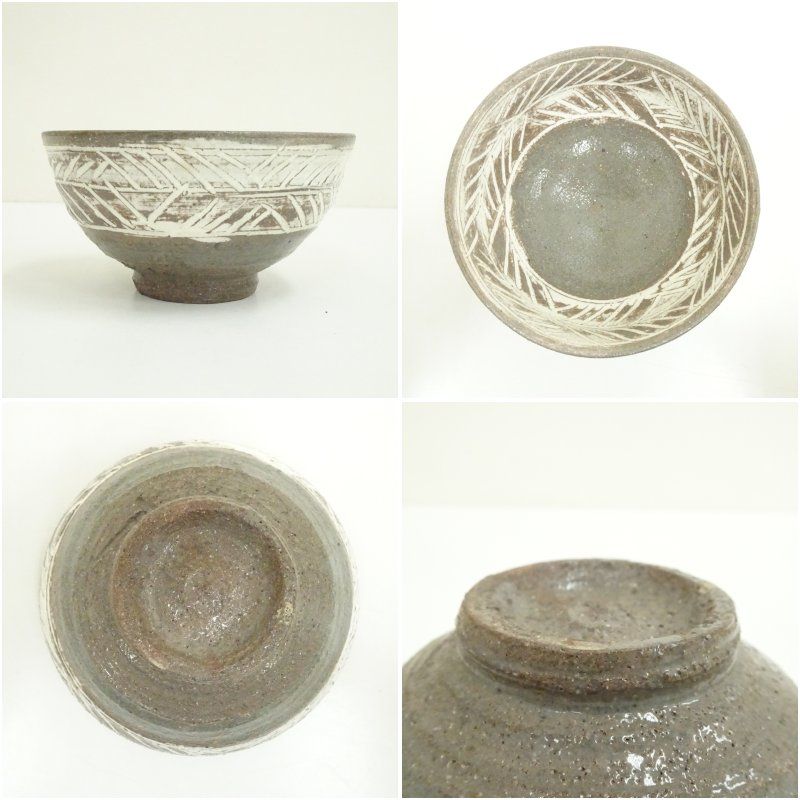 三島唐津　抹茶茶碗　茶碗　茶道具　抹茶碗　骨董　共箱 三島唐津 抹茶茶碗 茶碗 茶道具 抹茶碗 骨董 共箱