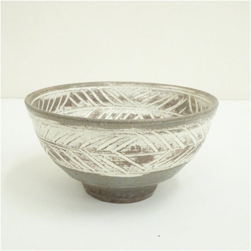 作家物 三島茶碗（保護箱） 茶道 抹茶 おしゃれ 抹茶茶碗 抹茶碗 和