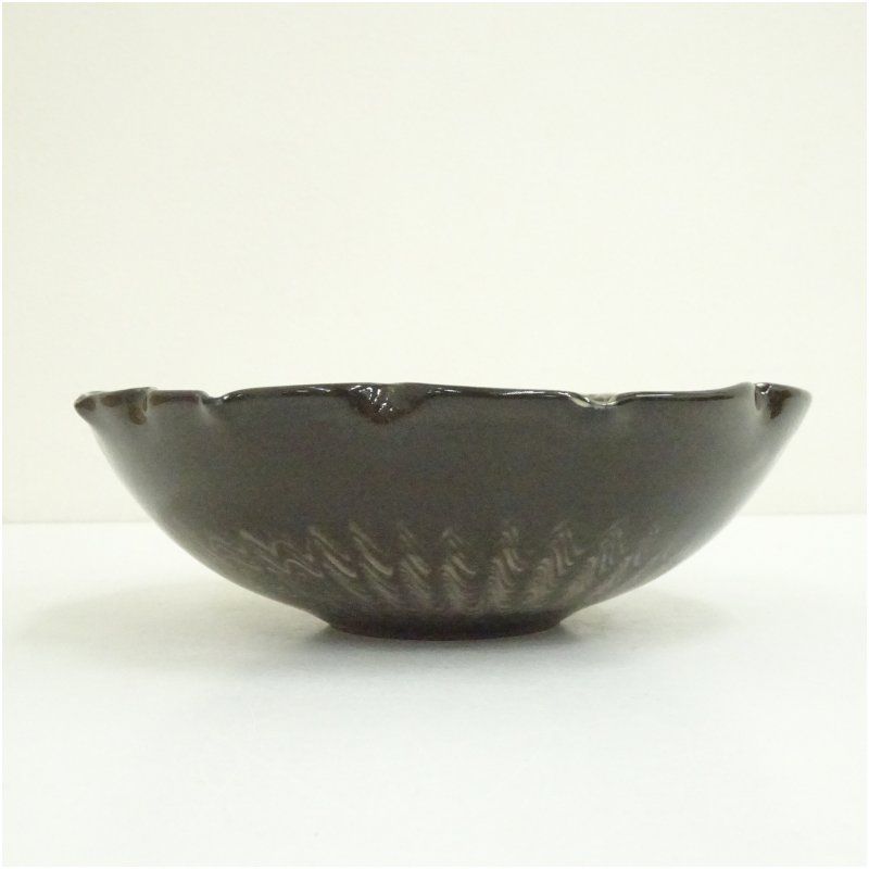 現川焼 十三代 横石臥牛造 現川菓子鉢（共箱） 食器 茶器 菓子器