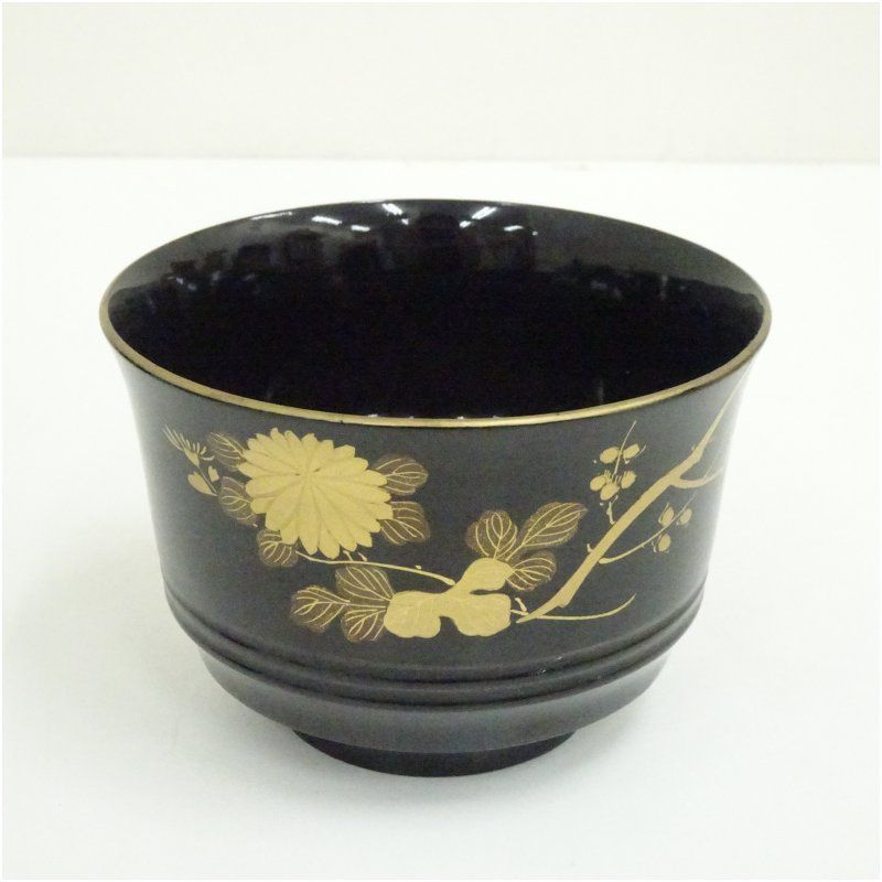 漆塗草花蒔絵 塗椀5客 食器 お椀 おしゃれ かわいい 漆器 器 和食 料理