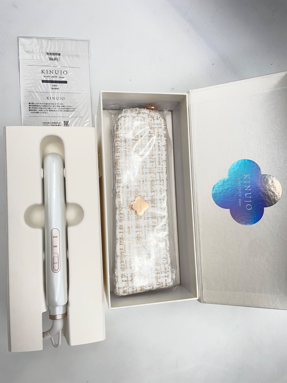 CS 2017 KINUJO MINI IRON deux キヌージョ キヌジョ ヘアアイロン ホワイト