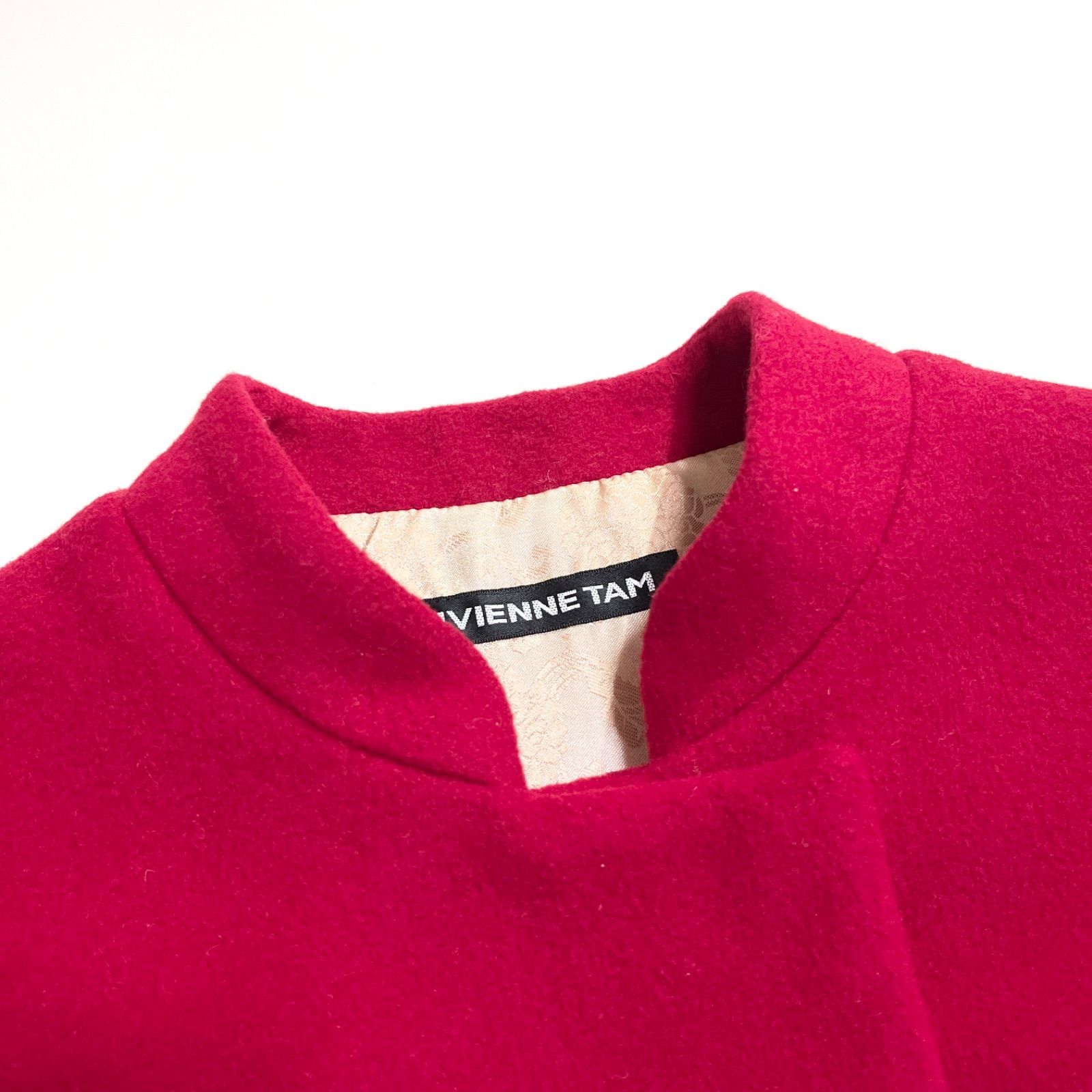 ck93 VIVIENNE TAM 裏地 総柄 花柄 中国 チャイナ マオカラー ウール