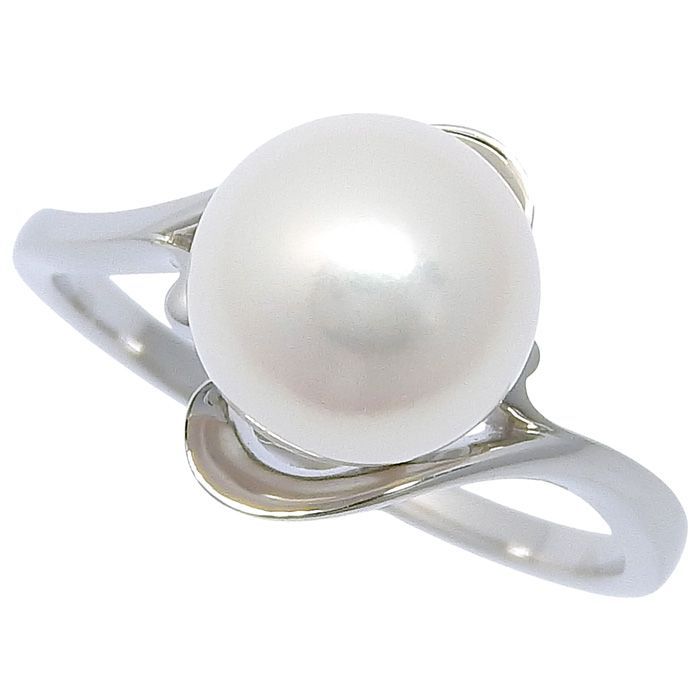 MIKIMOTO ミキモト デザイン パール リング Pt950 プラチナ パール