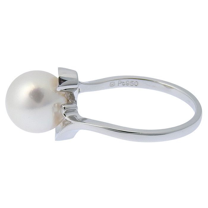 MIKIMOTO ミキモト デザイン パール リング Pt950 プラチナ パール