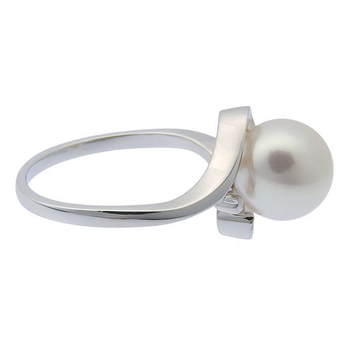 【新品同様】ミキモト　南洋　白蝶真珠　パール　リング　pt950 M刻印 新品同様】ミキモト南洋白蝶真珠パールリングpt950 M刻印