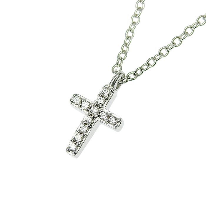 TIFFANY & Co. ティファニー メトロ クロス ミニ ダイヤ ネックレス