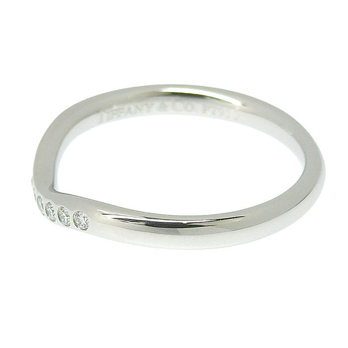 TIFFANY & Co. ティファニー カーブドバンド ダイヤ リング Pt950