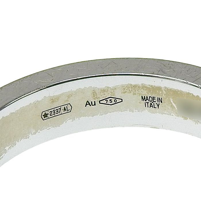 BVLGARI ブルガリ 750 ホワイトゴール ダブルロゴ リング 9.5号 BVLGARI ブルガリ ブルガリブルガリ ダブルロゴ ダイヤ リング K18WG