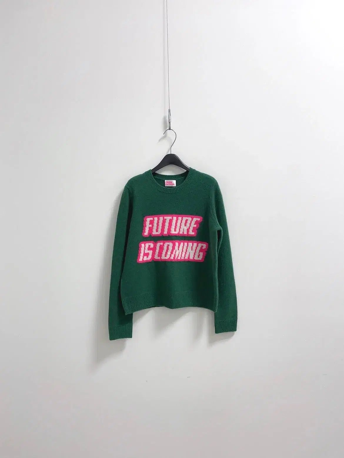 From Hello Future グリーン カシミア ニット