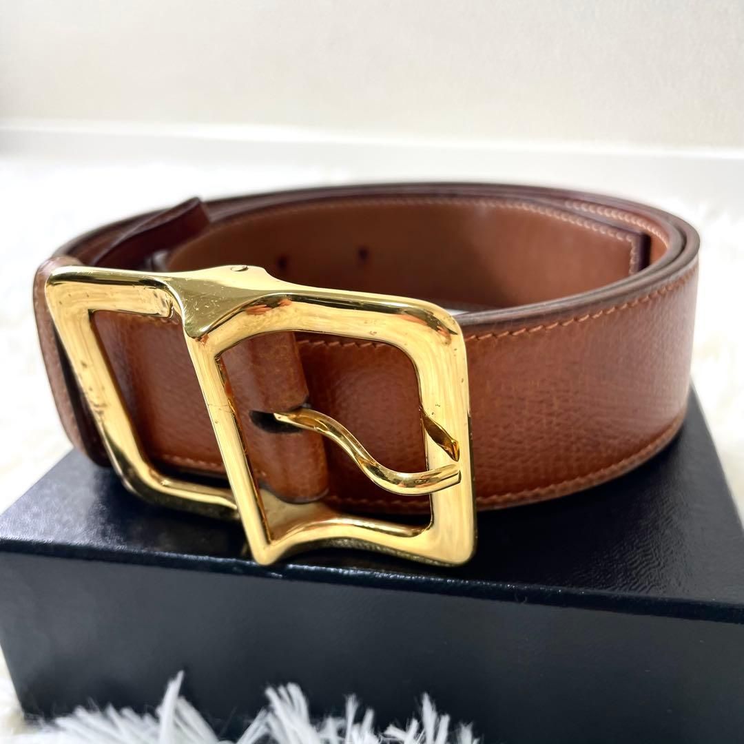 エルメス HERMES レディース ベルト ブラウン ゴールドバックル - メルカリ