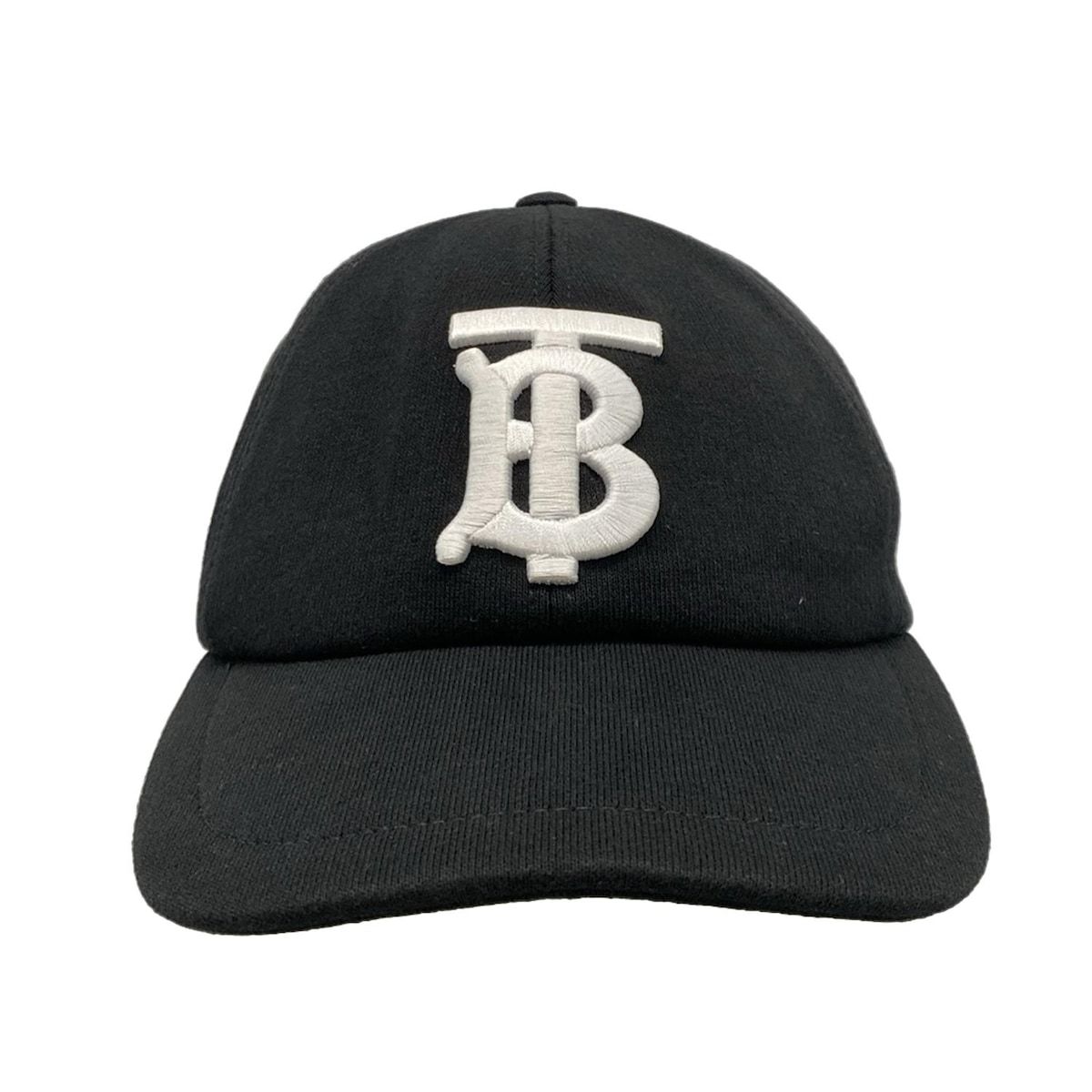 LONDON ENGLAND バーバリーロンドンイングランド キャップ SP 8038141 黒 白 TBロゴ 刺繍 コットン