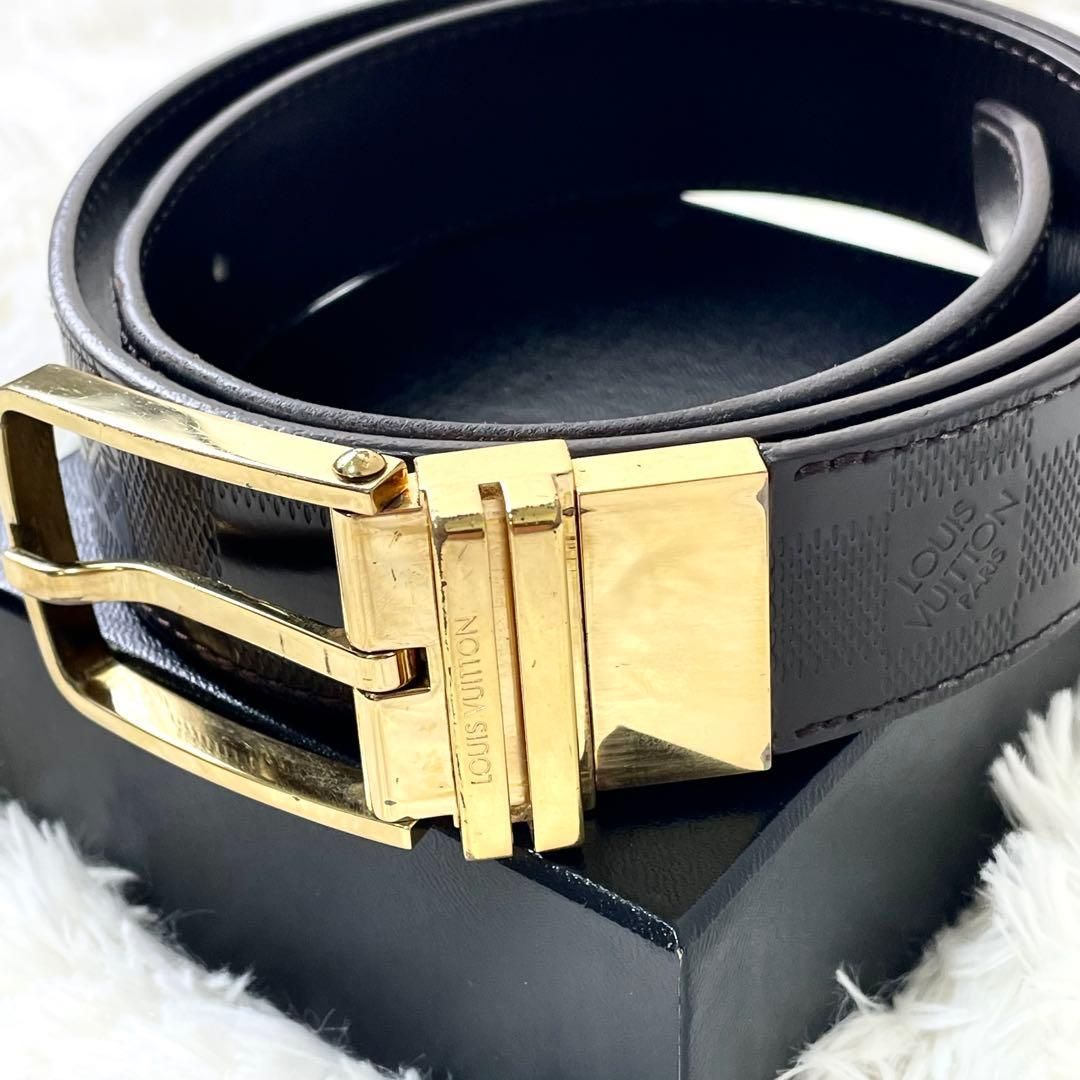 ルイヴィトン サンチュール ボストン ダミエアンフィニ M 9675 ゴールド