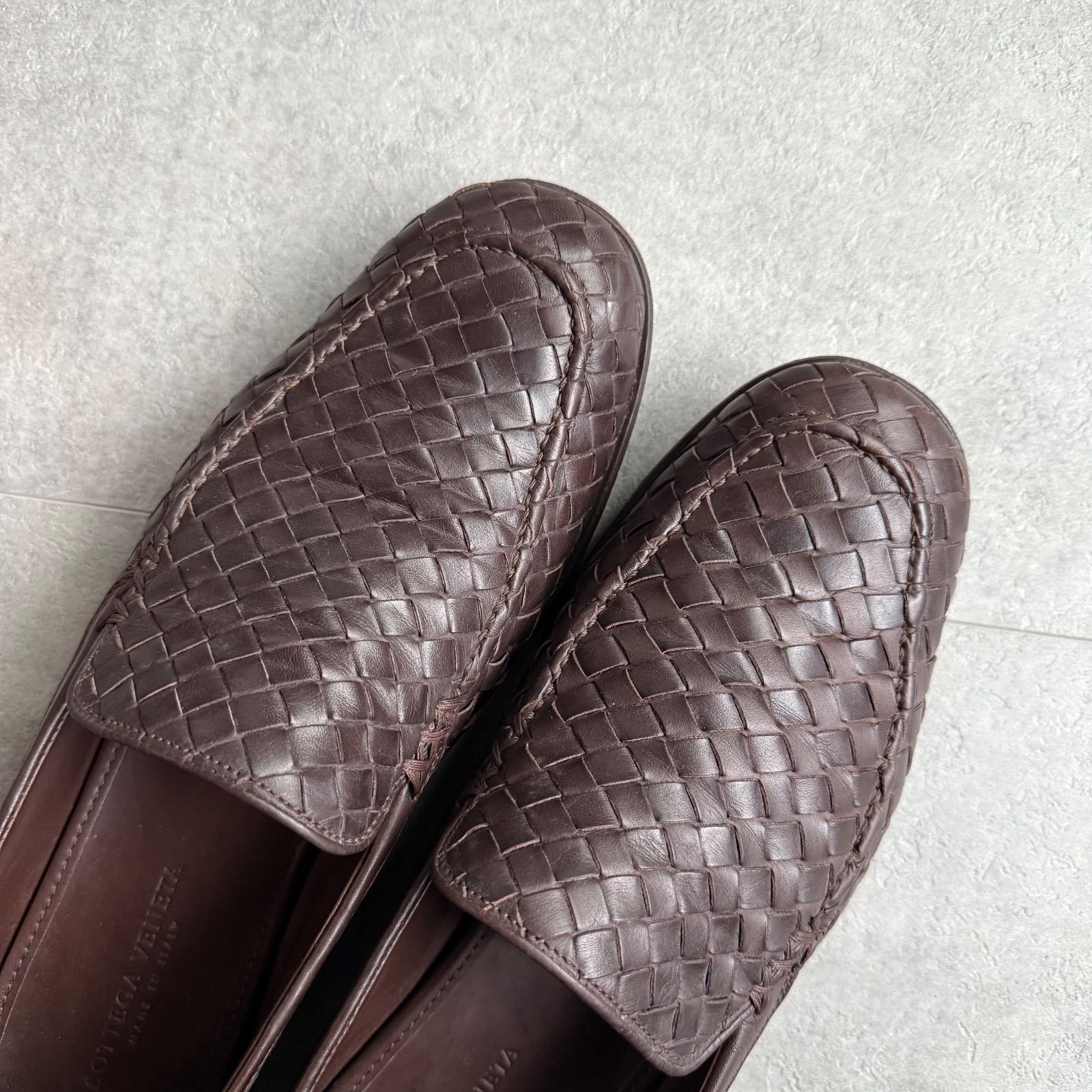 BOTTEGA VENETA ボッテガヴェネタ イントレチャートレザー ローファー
