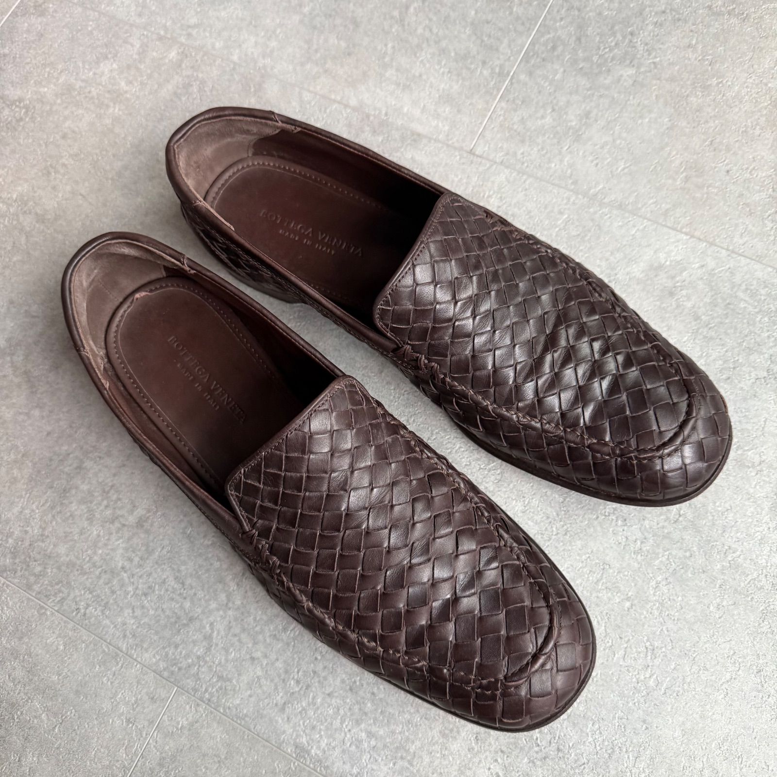 BOTTEGA VENETA ボッテガヴェネタ イントレチャートレザー ローファー