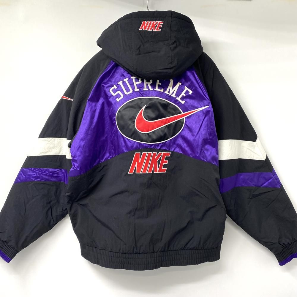 【中古】Supreme×NIKE 19SS Hooded Sport Jacket ブラック パープル サイズS CD6074-012 ジャケット シュプリーム×ナイキ[17][240017736989] 中古】Supreme×NIKE 19SS Hooded Sport Jacket ブラック パープル